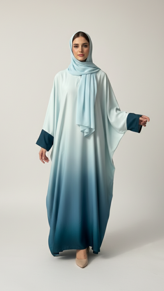 DOUBLE TONE MINT ABAYA
