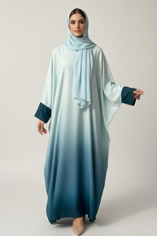 DOUBLE TONE MINT ABAYA