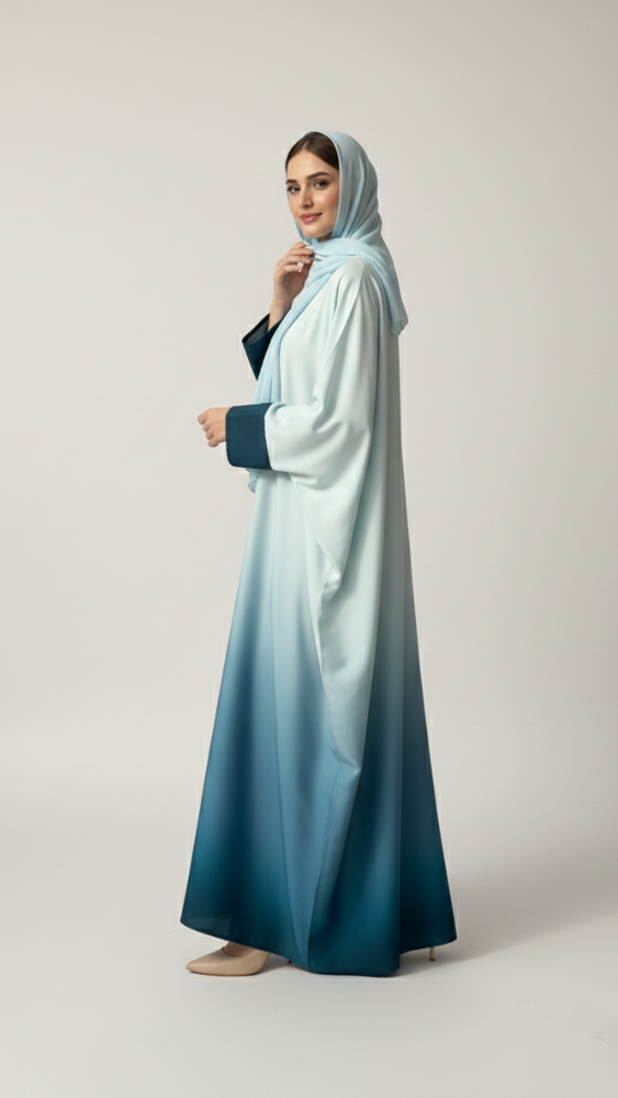 DOUBLE TONE MINT ABAYA