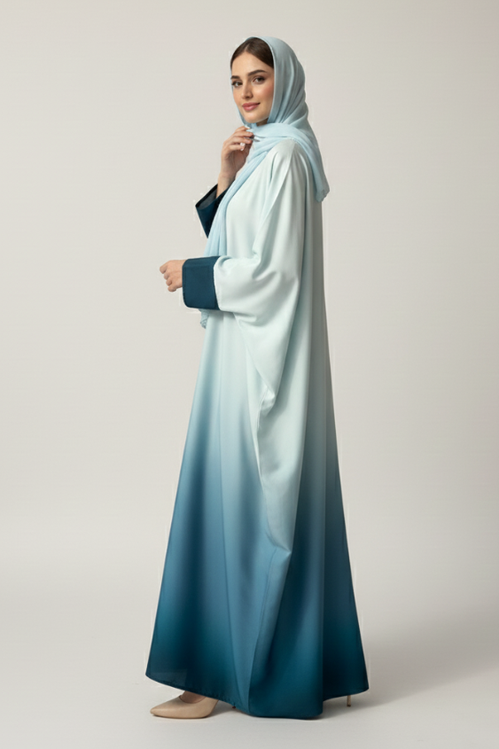 DOUBLE TONE MINT ABAYA