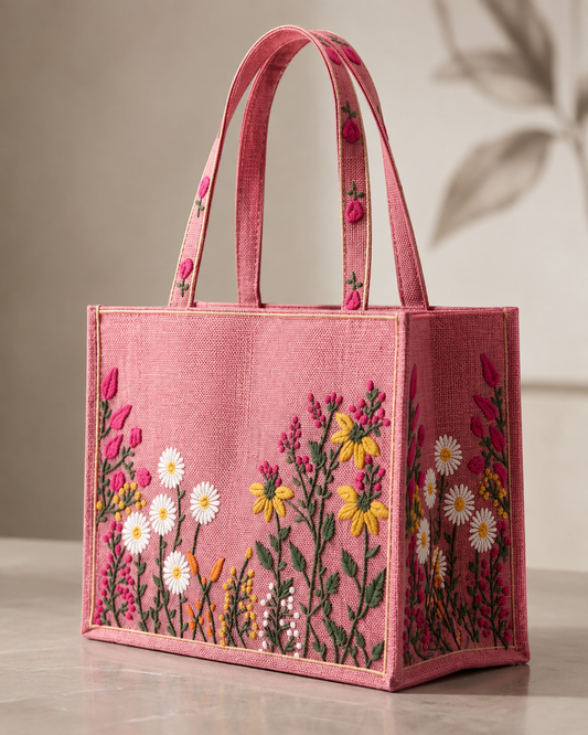Pink Floral Totebag