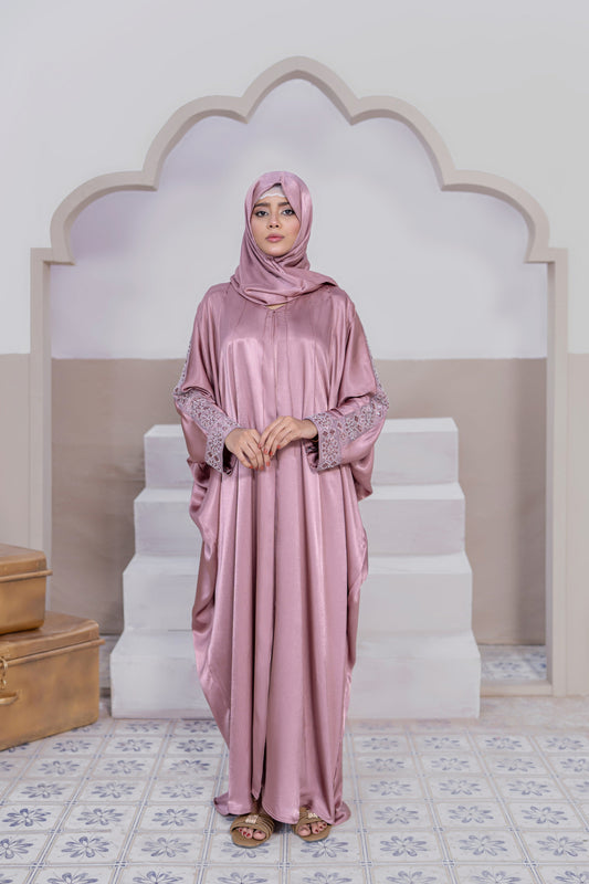 Noor Blush Shimmer Abaya