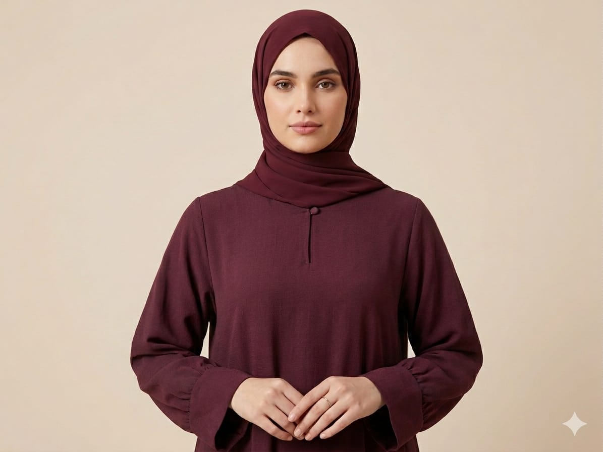Burgundy Grace Abaya