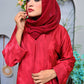 Layali  maroon black Abaya