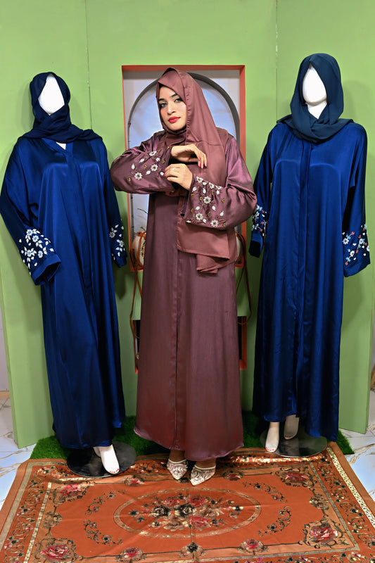 Midnight Flora Abaya