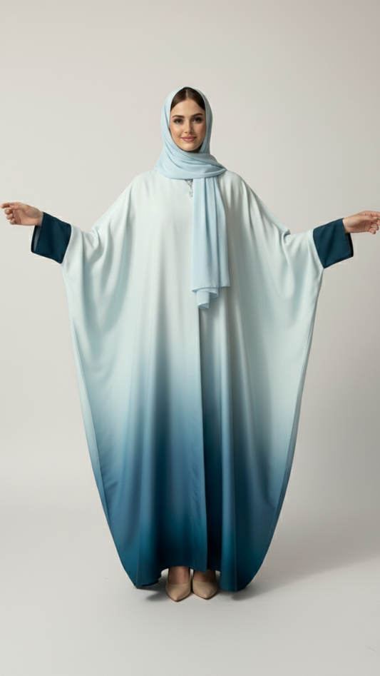 DOUBLE TONE MINT ABAYA