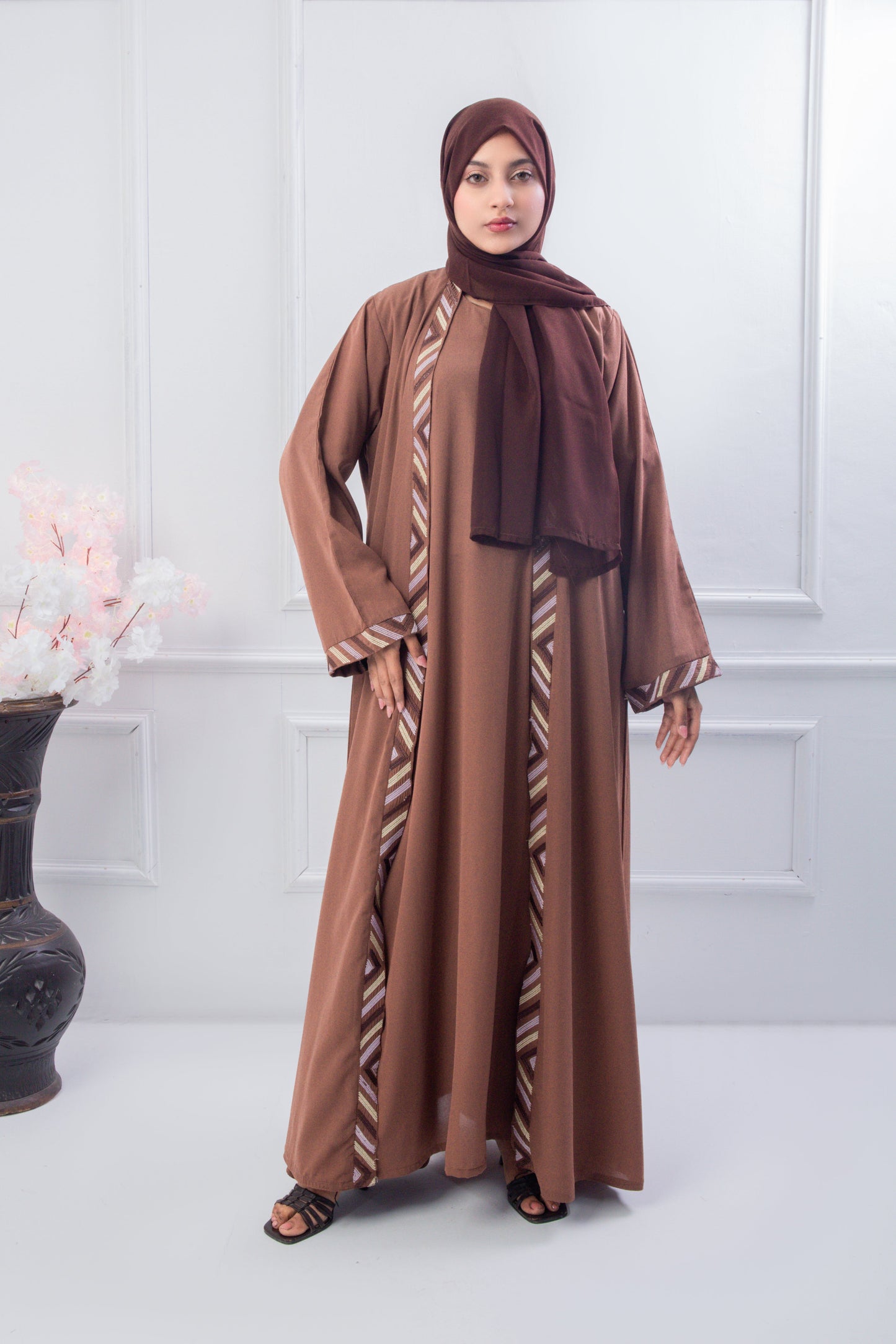 AQSA Beige Abaya with hijab