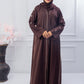 Elegant Brown Aura Abaya with Hijab