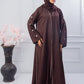 Elegant Brown Aura Abaya with Hijab
