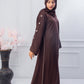 Elegant Brown Aura Abaya with Hijab