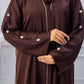 Elegant Brown Aura Abaya with Hijab