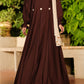 Chocolate Brown Buttoned Abaya