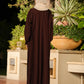 Chocolate Brown Buttoned Abaya
