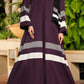 Royal Stripe  Abaya With Hijab