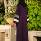 Royal Stripe  Abaya With Hijab