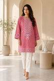 Pink Embroidered Short Kurti