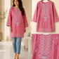 Pink Embroidered Short Kurti