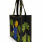 Black Aesthetic Embroidered Jute Tote Bag