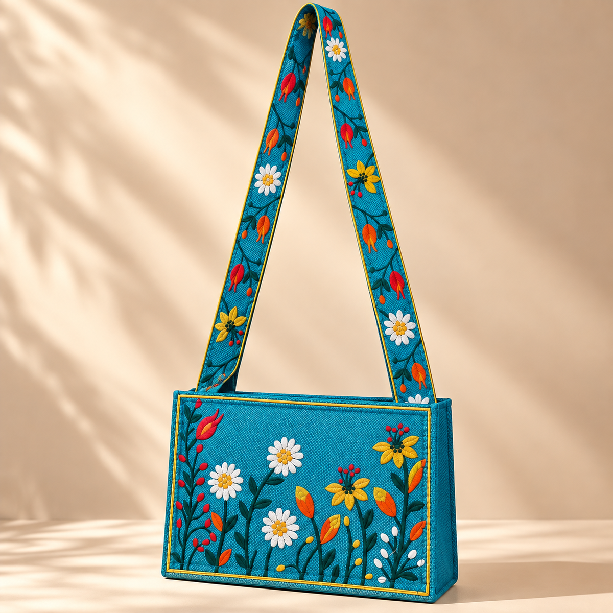 Aqua Bloom Shoulder Bag