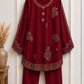 Ayesha Mahroon Embroidered 2-Piece Suit
