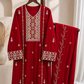 Shifa Red Multi Embroidered 2-Piece Suit