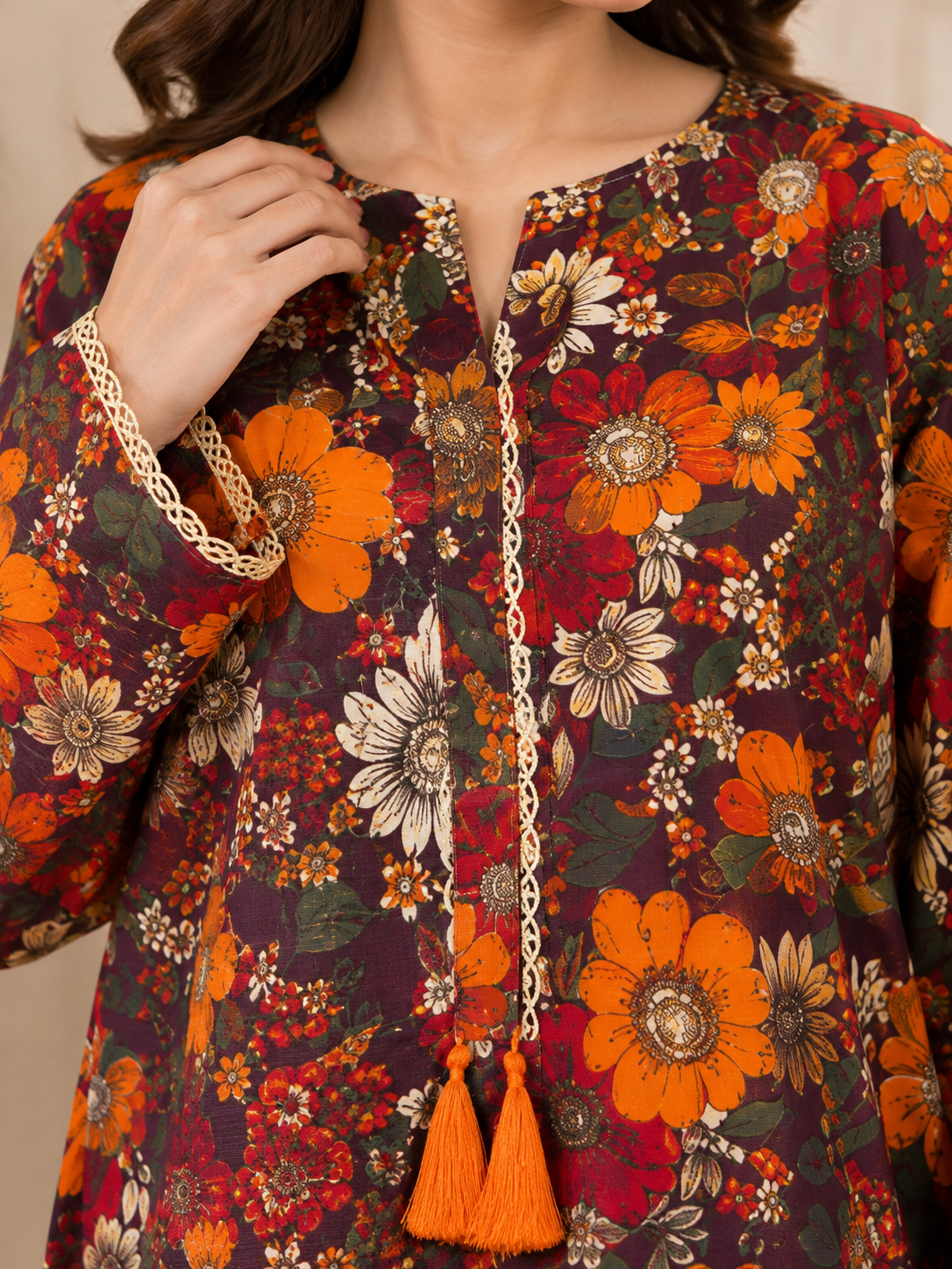 Ayesha Printed  2-Piece Suit