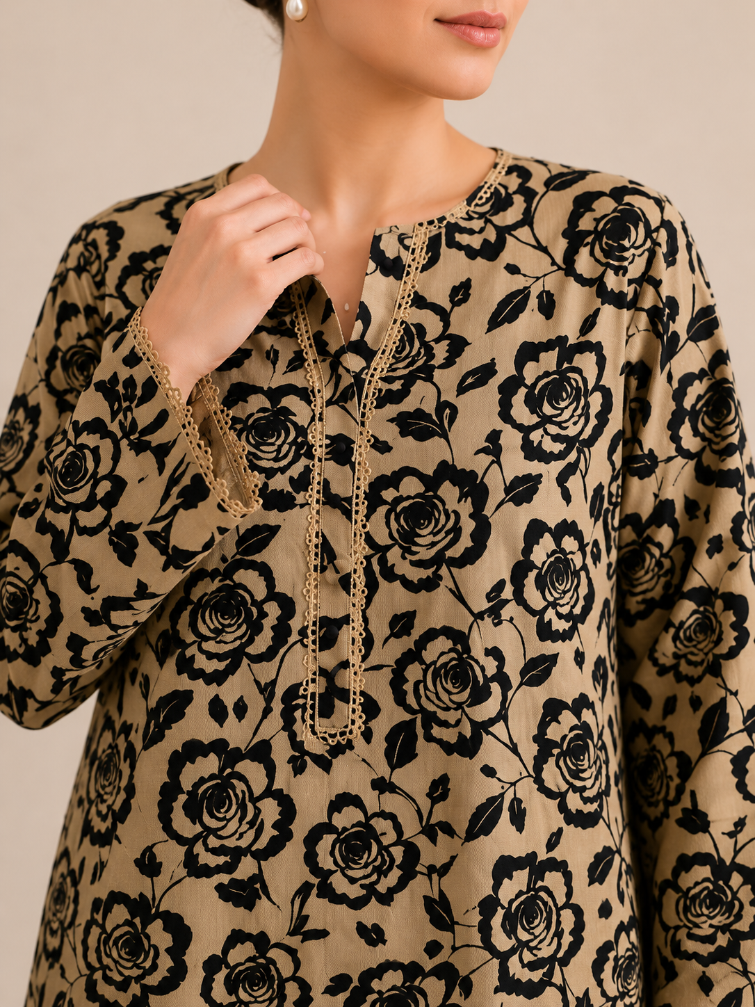 Hania Printed  2-Piece Suit