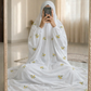 Embroidered Namaz Chaddar - White D2