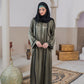 Zaynah Olive Shimmer Abaya