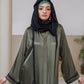 Zaynah Olive Shimmer Abaya