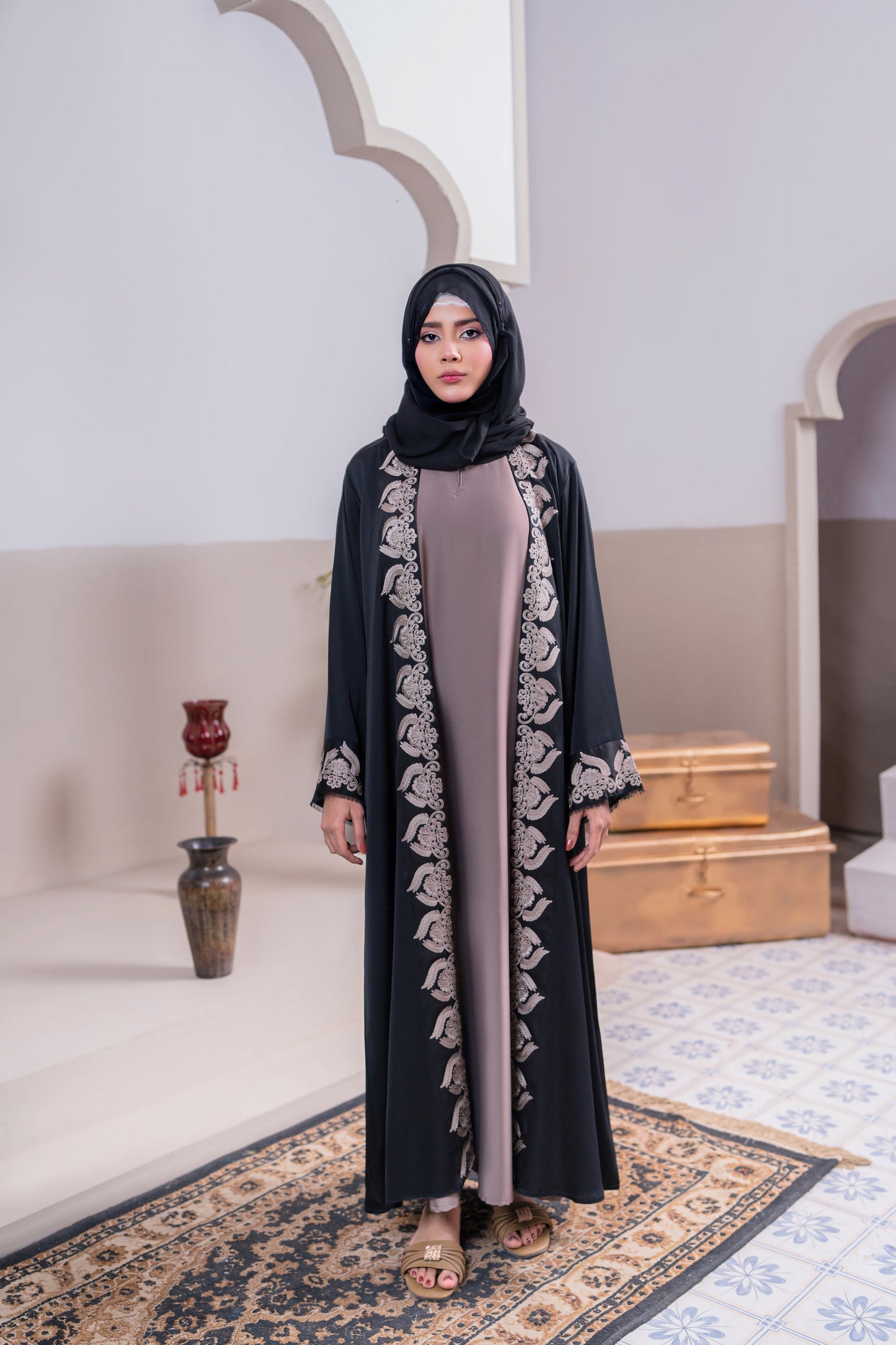 Rimsha  Embroidered Abaya