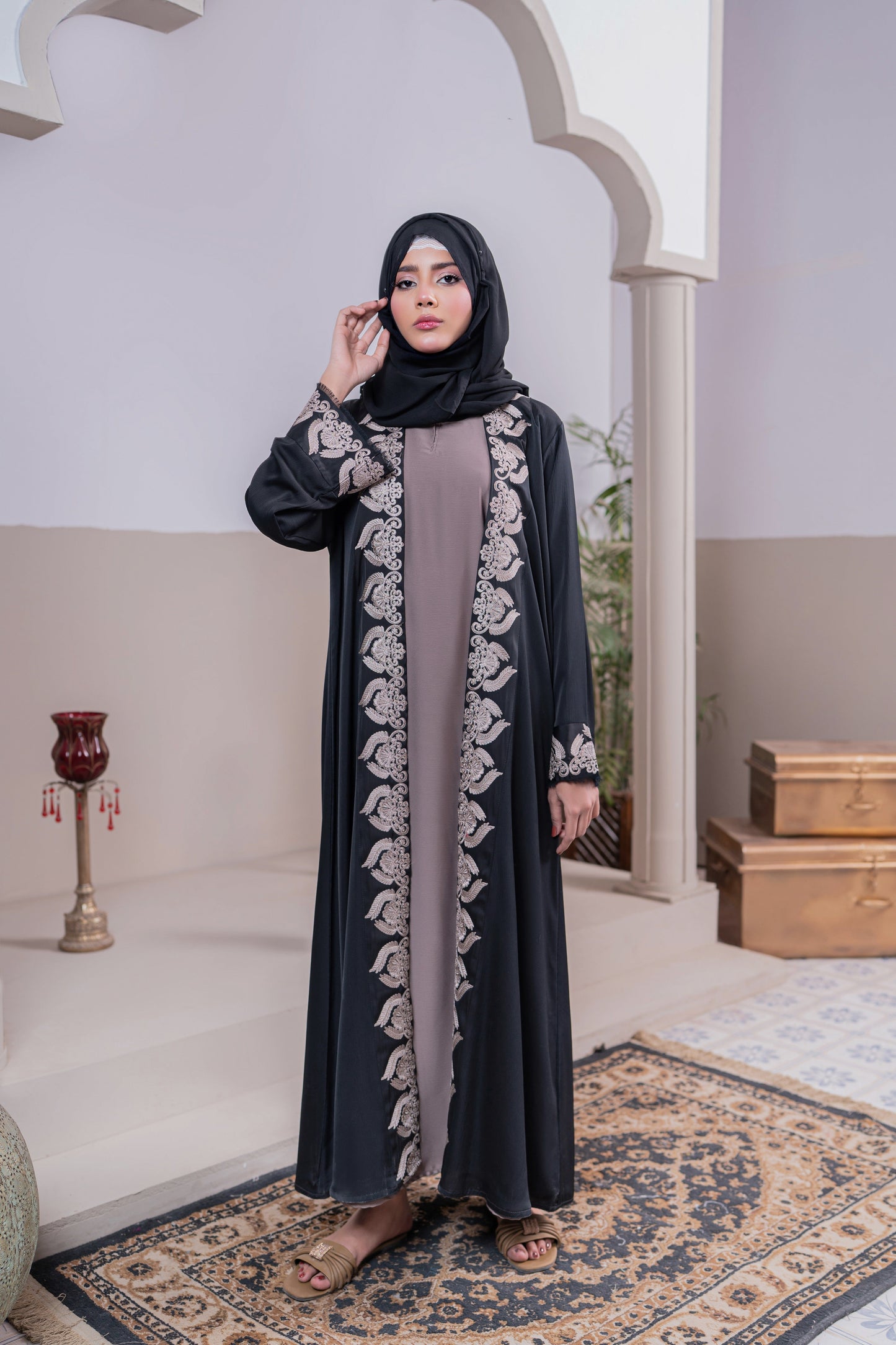 Rimsha  Embroidered Abaya