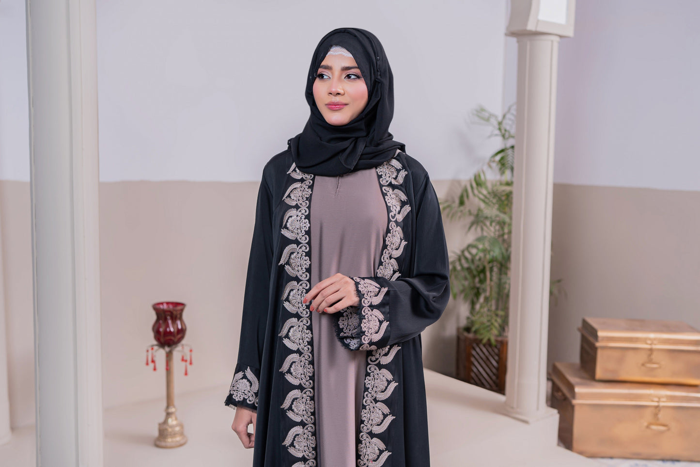 Rimsha  Embroidered Abaya
