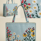 Sky Blue Emberiodery Tote Bags