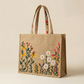Mocha Emberiodery Tote Bag