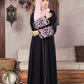 FLORAL NOIR ABAYA with HIJAB