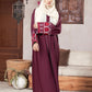 Crimson Charm Abaya with Hijab