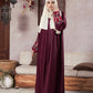Crimson Charm Abaya with Hijab
