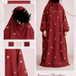 Embroidered Namaz Chaddar - Pink D7
