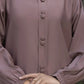 Fancy Button Abaya with Hijab