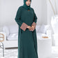 Emerald Charm Abaya with Hijab