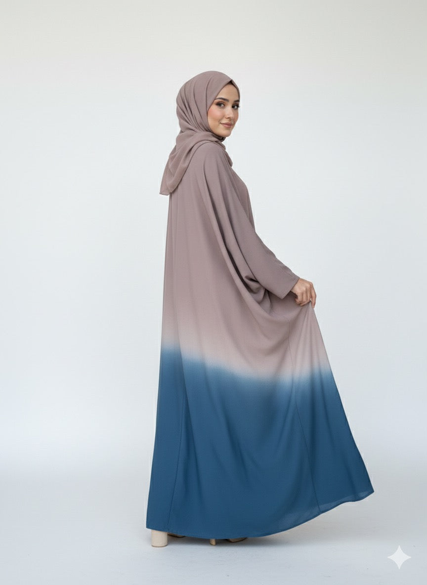 Double Shaded Kaftan Abaya