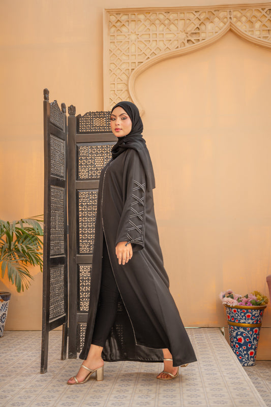 Black Wave Abaya
