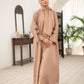 Beige bow tie Abaya