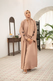 Beige bow tie Abaya