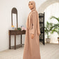 Beige bow tie Abaya