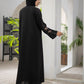 Elegant Black Abaya with Bow