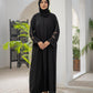 Elegant Black Abaya with Bow