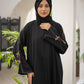 Elegant Black Abaya with Bow