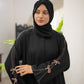 Elegant Black Abaya with Bow